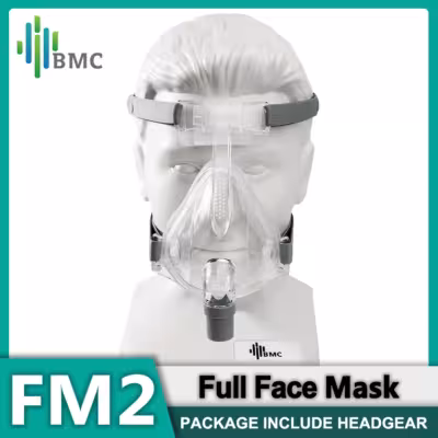 BMC FM2 pilno veido CPAP kaukė S/M/L dydžiams su dirželiais