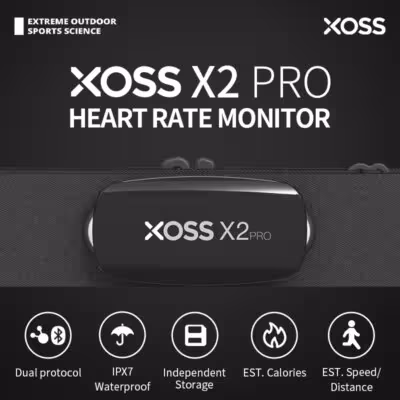 XOSS X2 Pro širdies ritmo jutiklis krūtinės dirželis Bluetooth ANT+ sveikata
