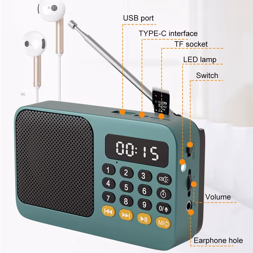 portable FM radio Bluetooth