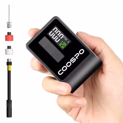 COOSPO Mini elektrinė oro pompa 120PSI 500mAh dviračio padangų infliatorius