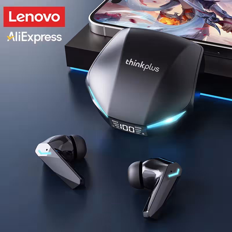 Écouteurs sans fil Bluetooth 5.4 Lenovo XT53 avec écran LED pour le gaming