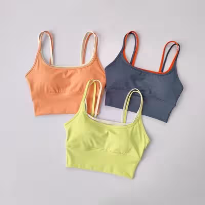Brassière de sport pour femmes noire pour yoga fitness course