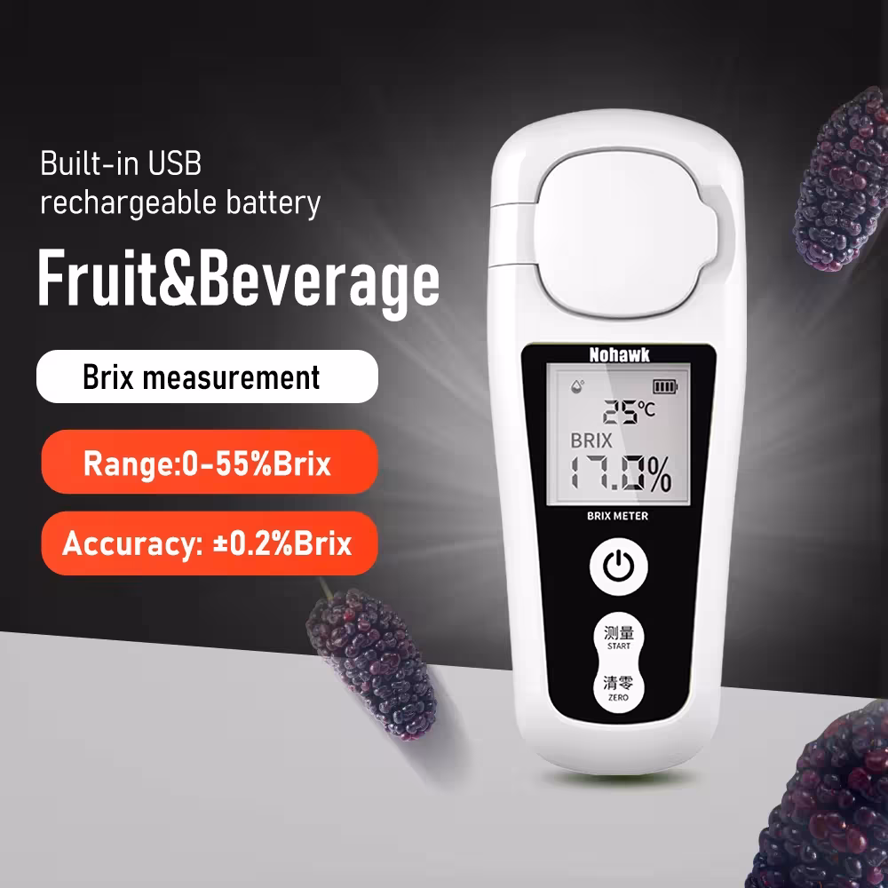 Nohawk Brix Refractometer LCD digital sugar meter with charging function
