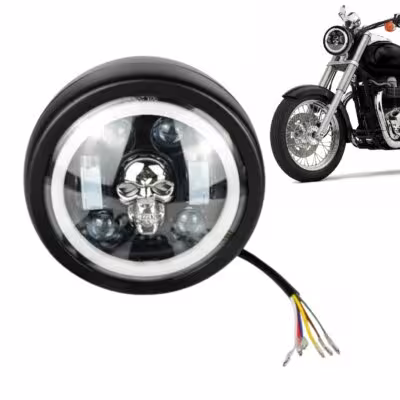 LED moto frontal lámpara cambio de color super luz 8 LED