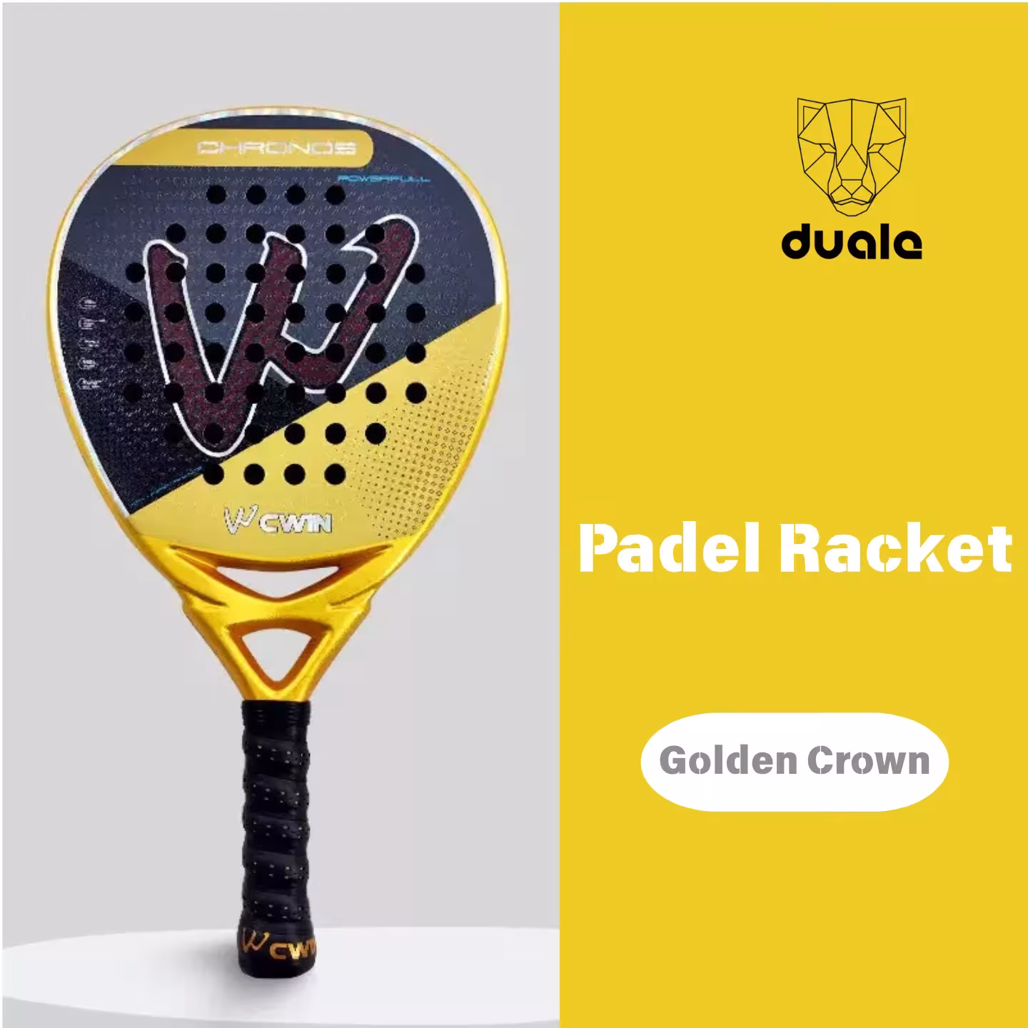 Duale Drive padelio raketė su Kevlar 12K anglies pluoštu