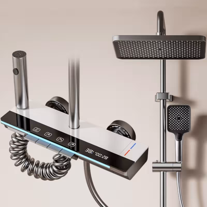 Set de douche numérique avec écran de température avec quatre décharges