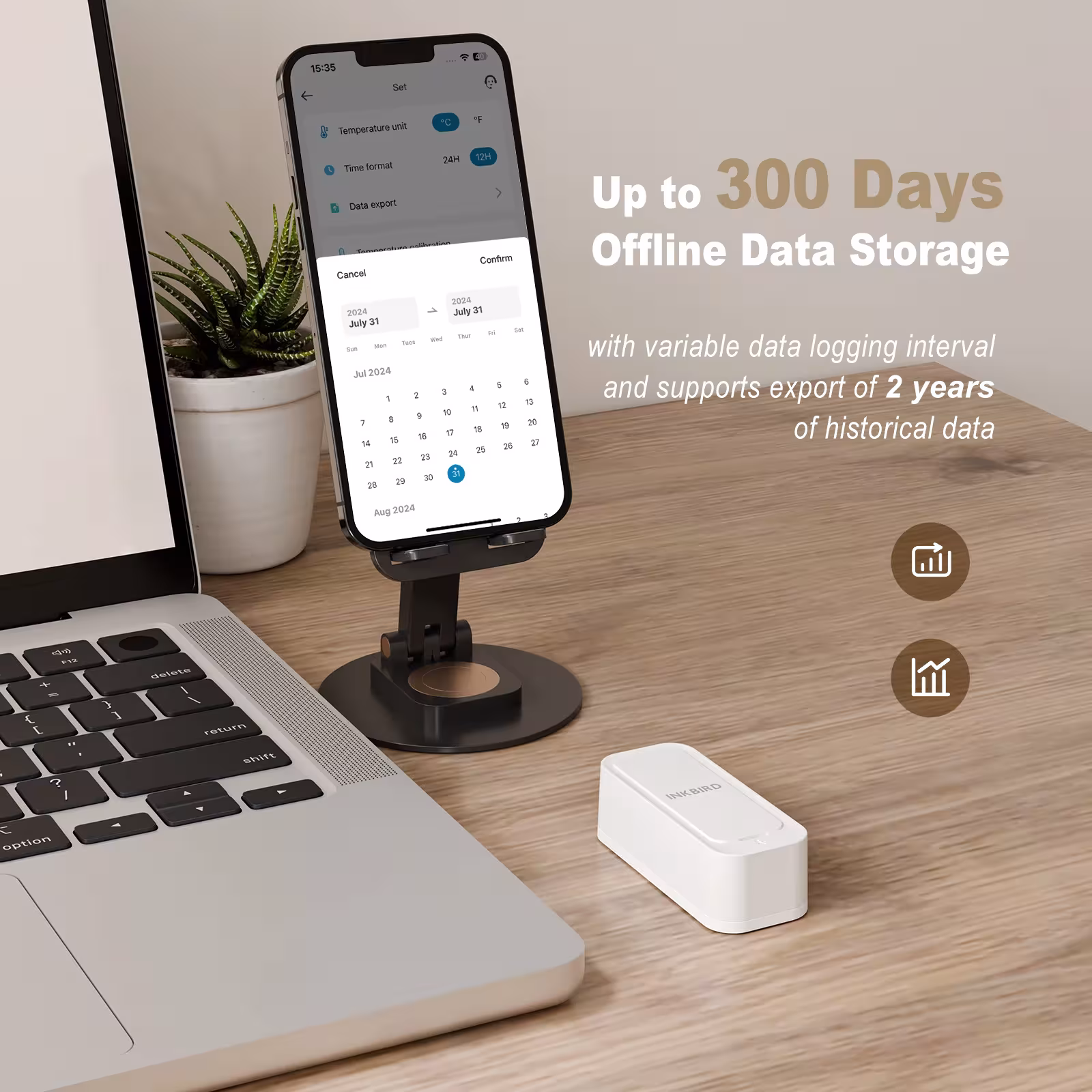 Thermomètre et hygromètre Bluetooth