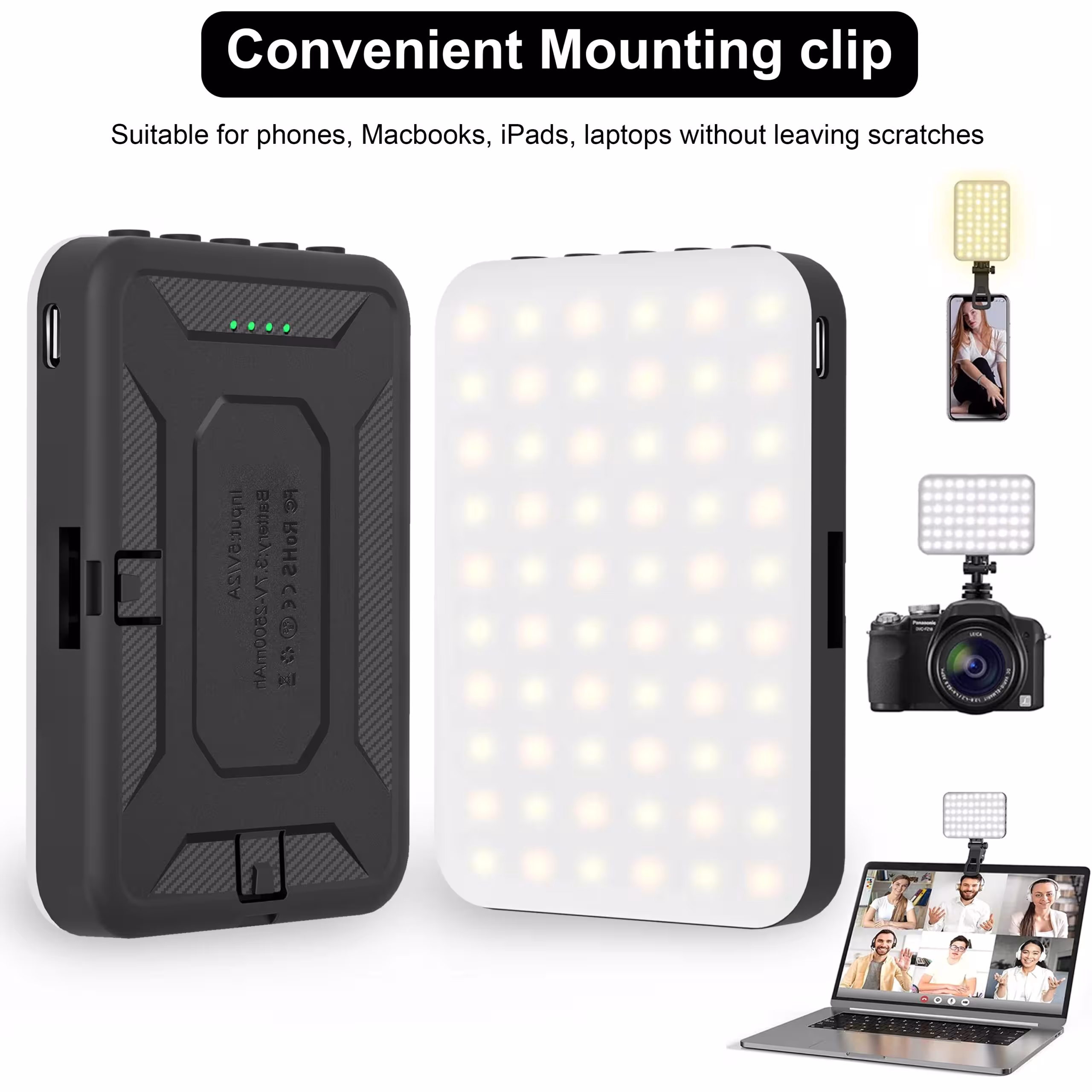 Luz de auto-solación LED con 60 diodos y 7 modos