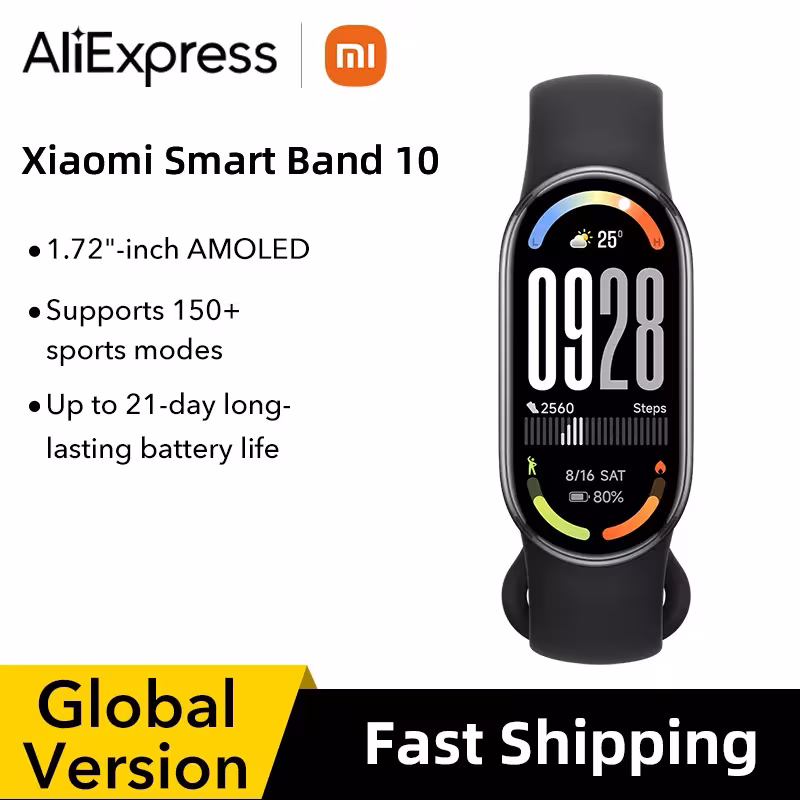 Xiaomi Smart Band 10 Smartphone 1.72 AMOLED 150 + Sportmodi