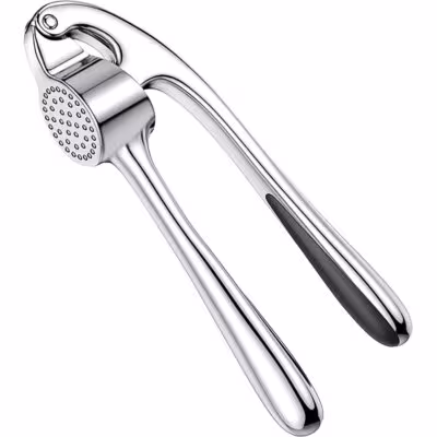 LMETJMA Premium Stainless Steel Garlic Press Garlic Grinder Kitchen Tool JT202