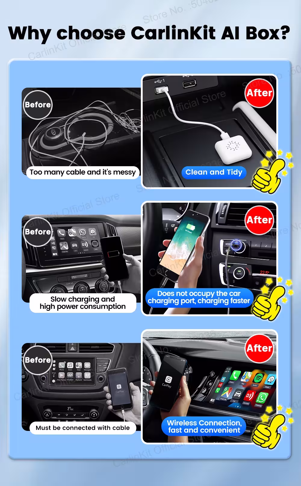 bevielė CarPlay dėžutė automobilyje