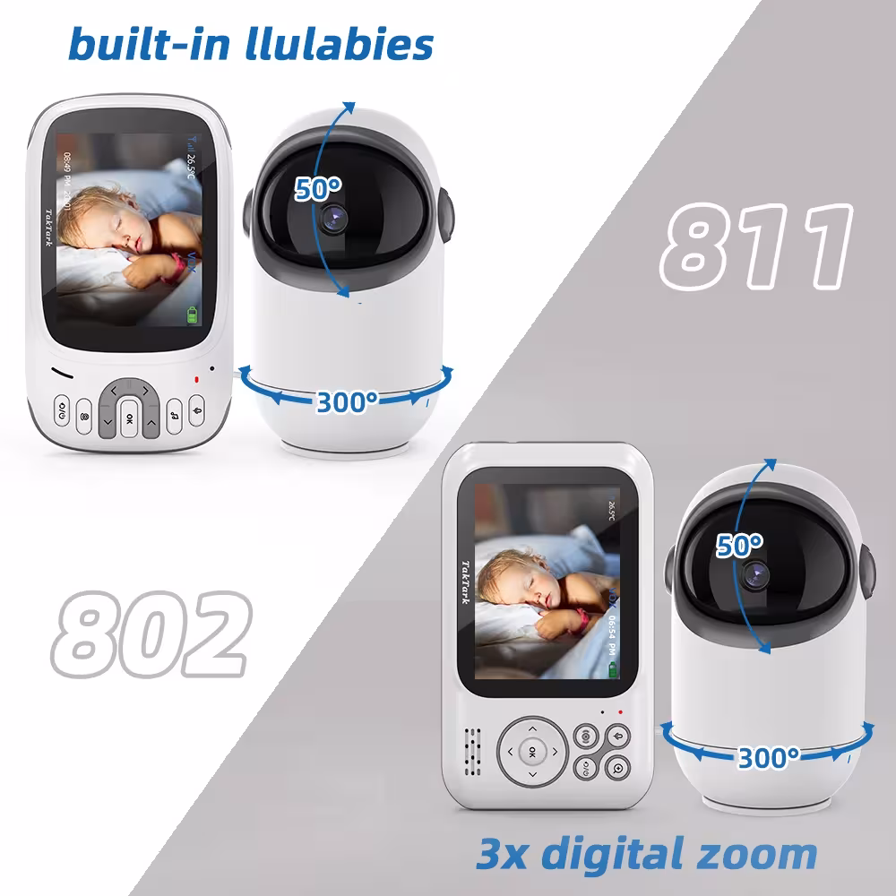 moniteur vidéo pour bébé avec télécommande