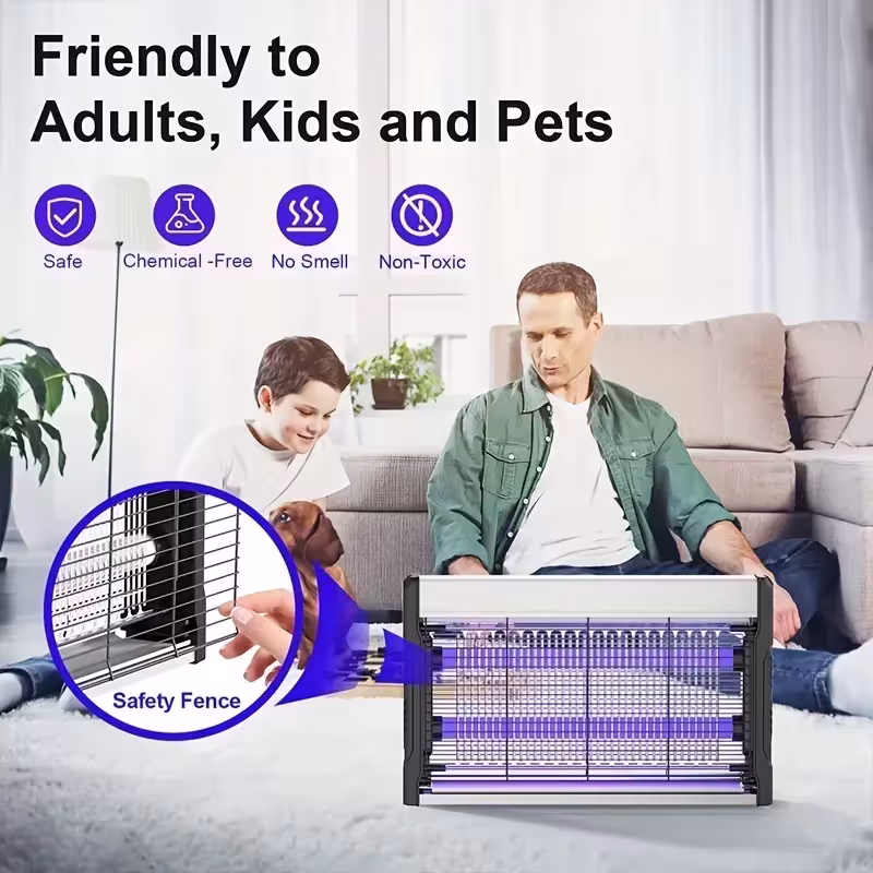 trampa para mosquitos con luz UV