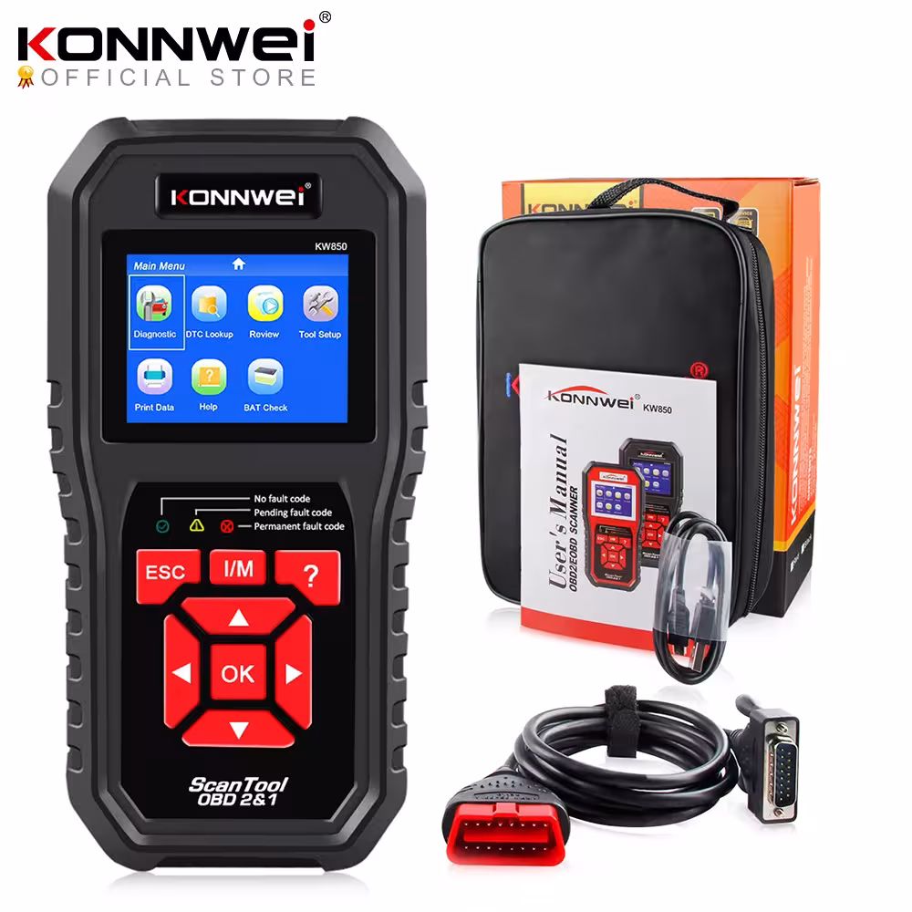 KONNEI KW850 OBD2 lector de diagnóstico automotriz para errores del motor
