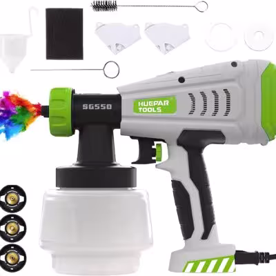 550W HVLP Electric Paint Sprayer 1000ML with Adjustable Nozzle