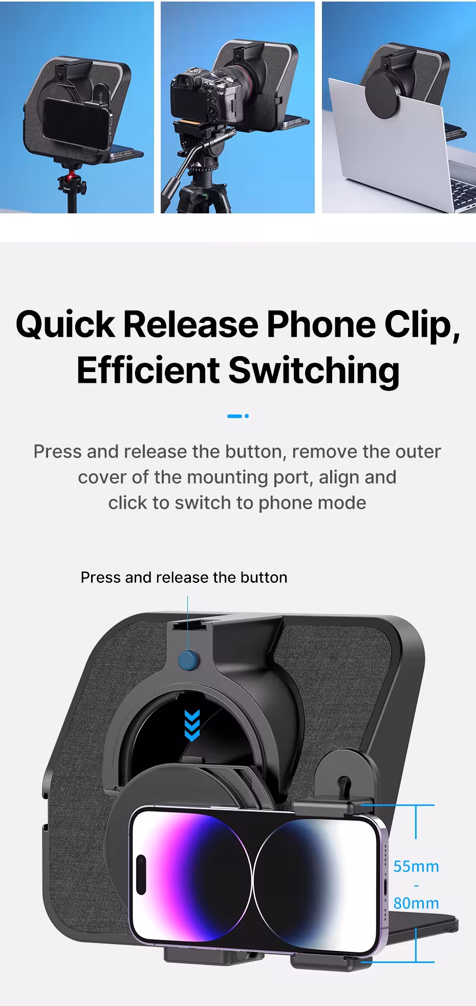 mini teleprompter portátil