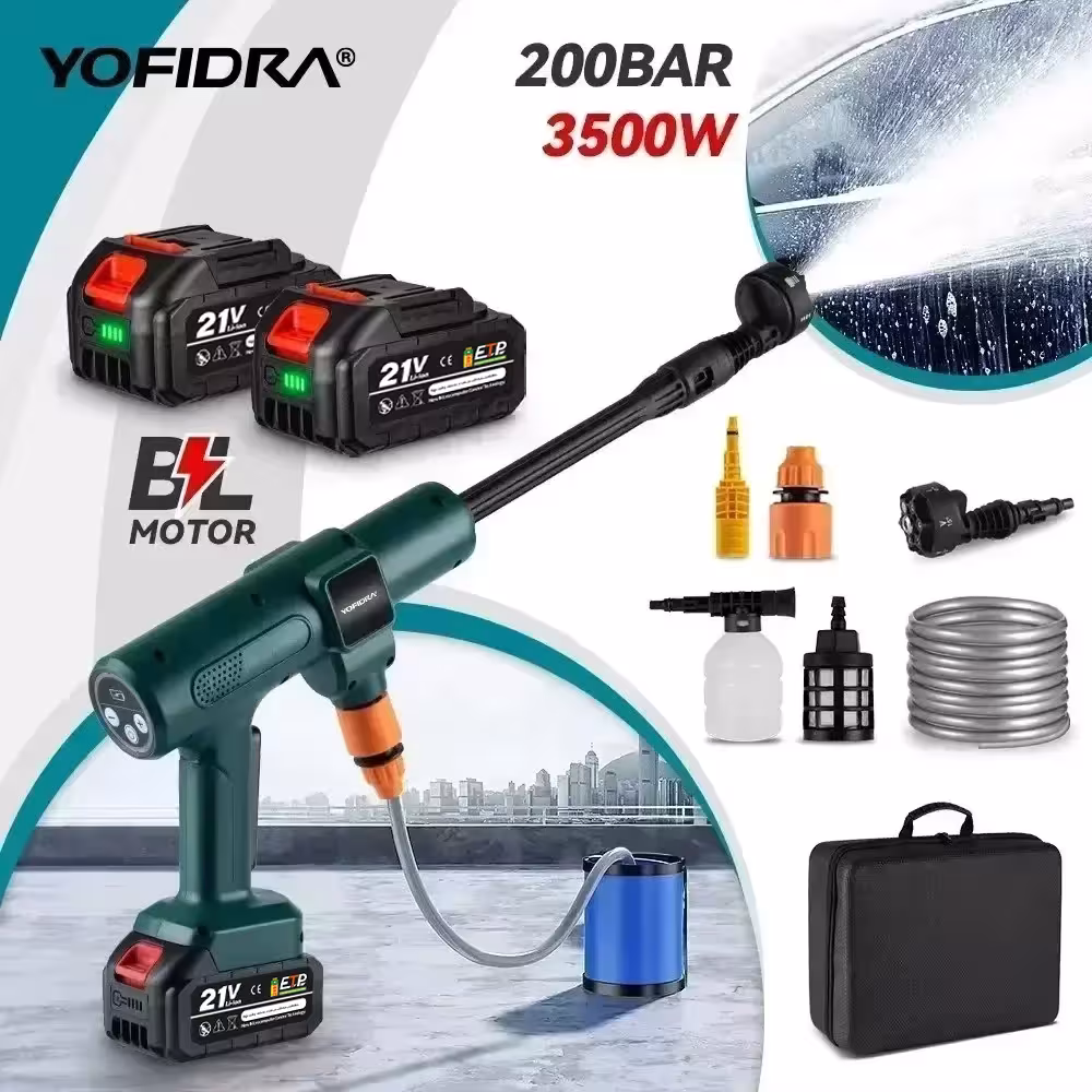 Idropulitrice elettrica a batteria YOFIDRA 200 Bar 6 in 1 Makita 21V