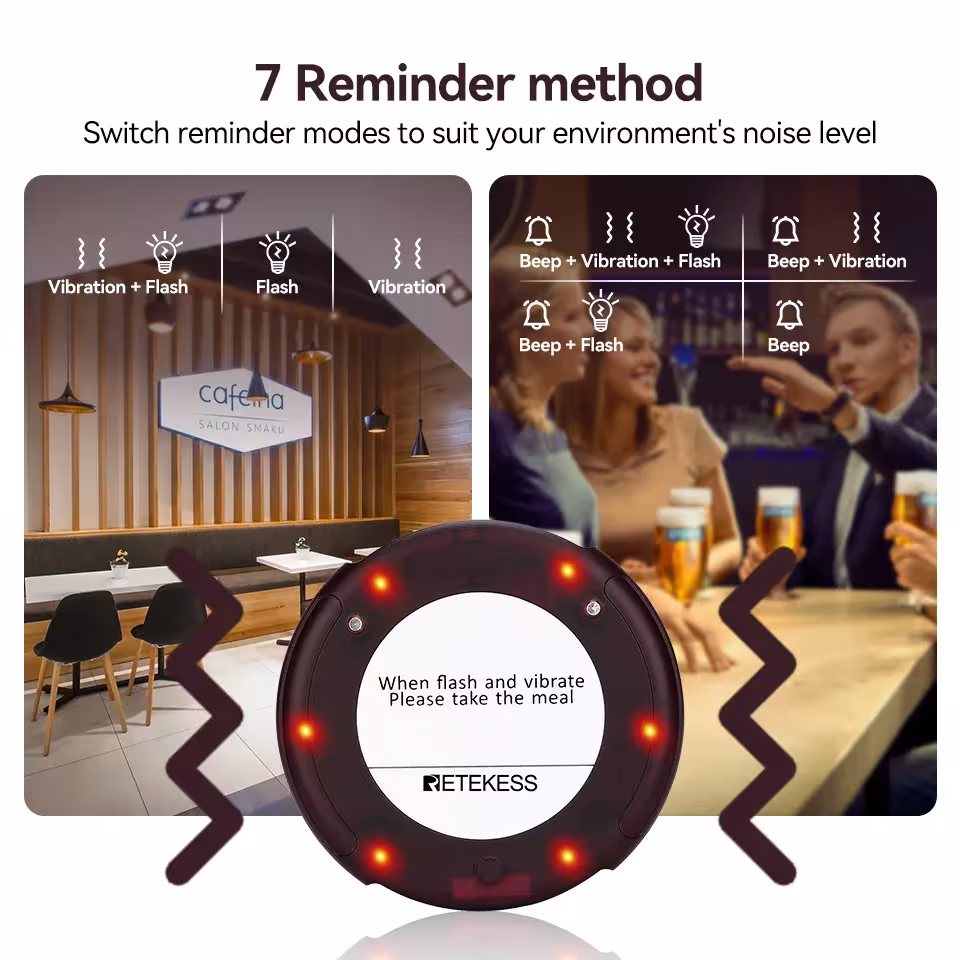 sistema de llamadas inalámbricas para restaurantes