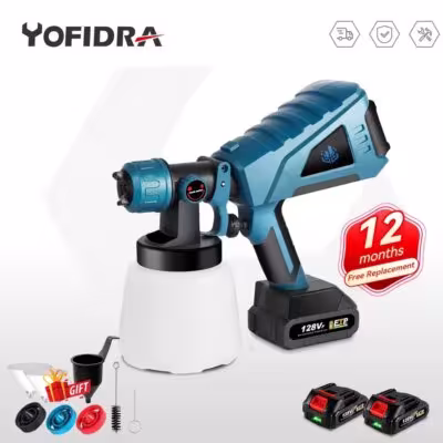 Yofidra 1000ML Elektrische Farbsprühpistole kabellos 18V Makita