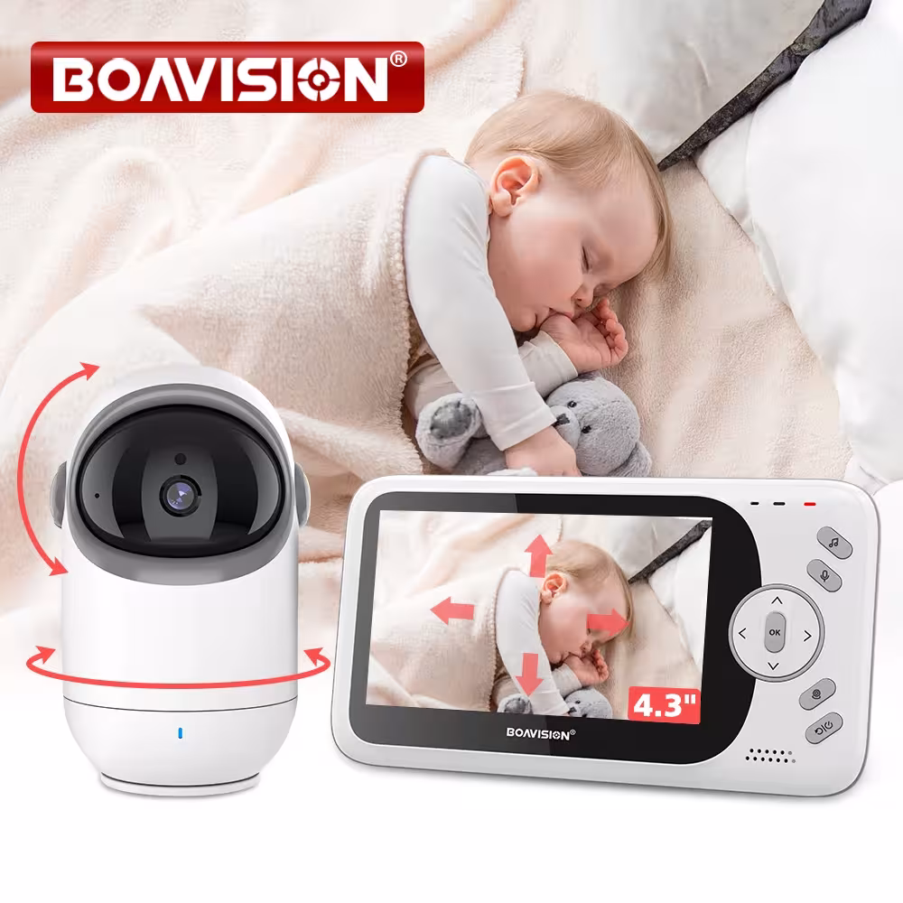 monitor de vídeo de 4,3 pulgadas con cámara giratoria y función de visión nocturna VB801