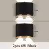 2 unidades - 4W - negro