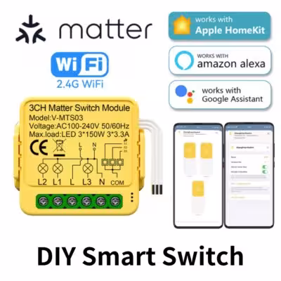 Smart Matter WiFi switch per smart home con supporto da Siri HomeKit Alexa Google