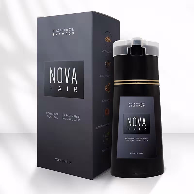Nova coloriage des cheveux shampooing 3 en 1 pour les hommes et les femmes 200 ml