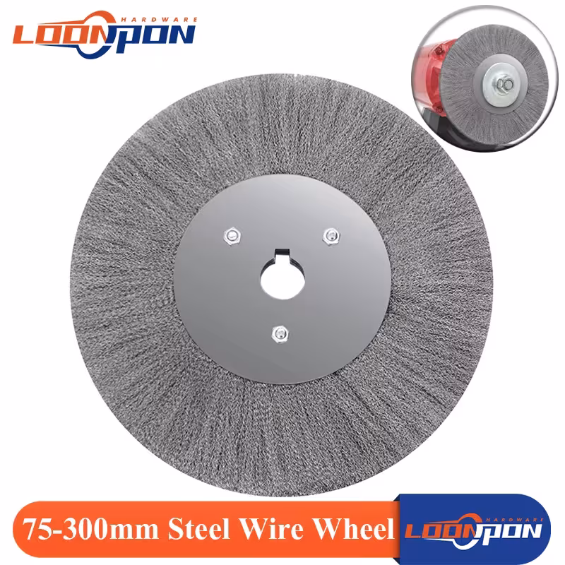 Loonpon 75- 300mm en acier brosse de fil Soolel Grinding Machine Décoration