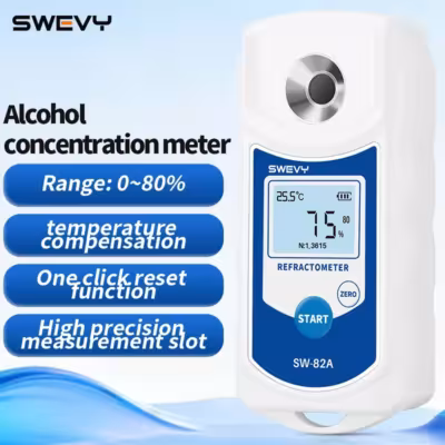 Réfractomètre numérique à alcool SWEVY 0-80% vol pour la production de bière