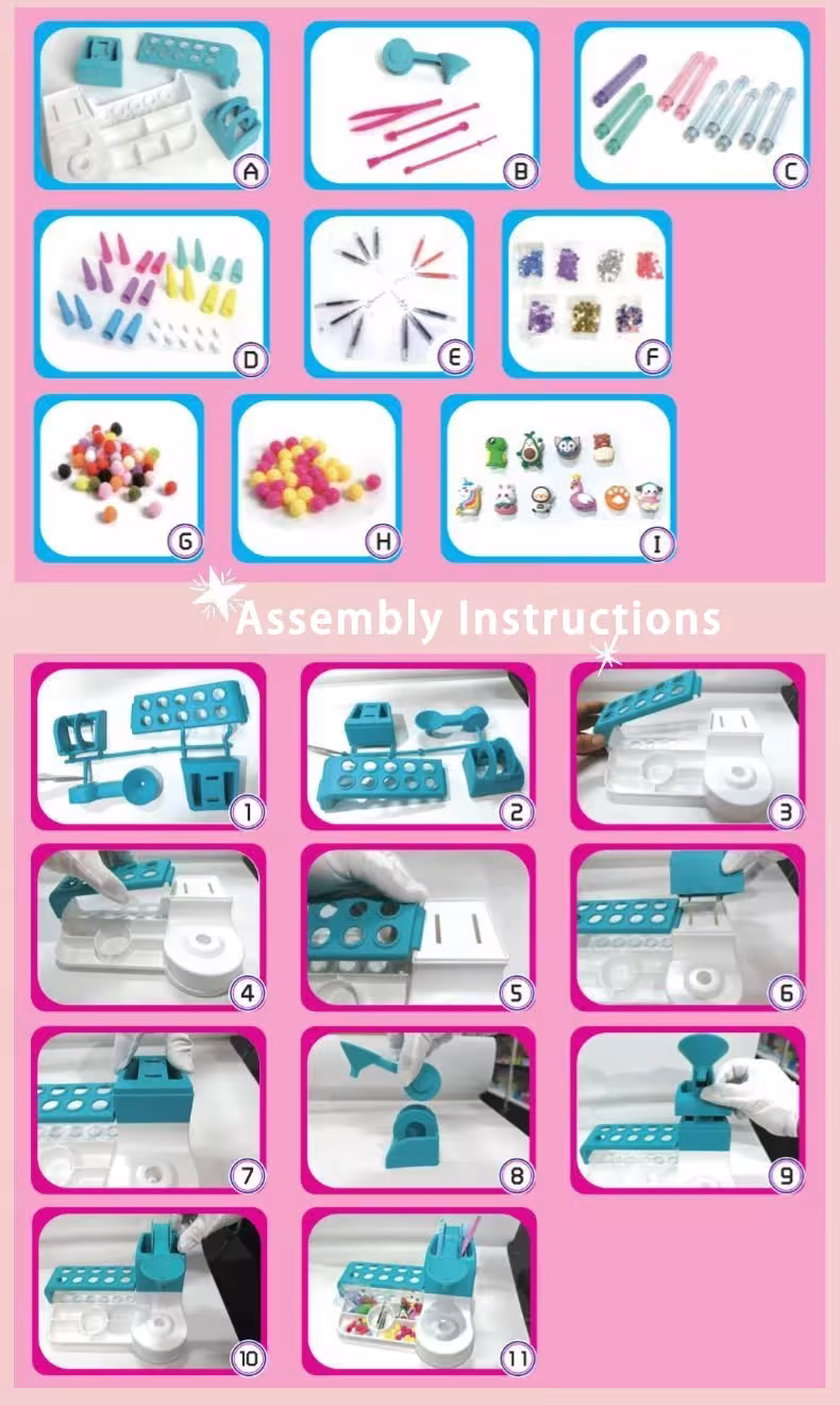 vaikai DIY rašiklio rinkinys