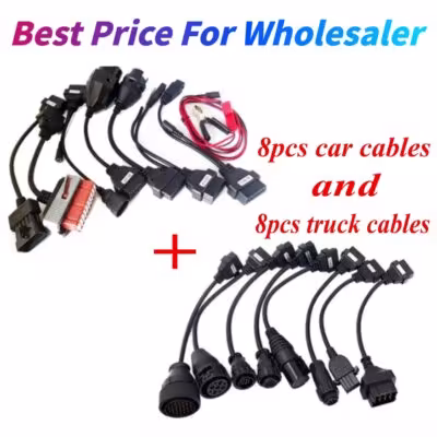 Cables de diagnóstico para autos y camiones 8 pcs. set