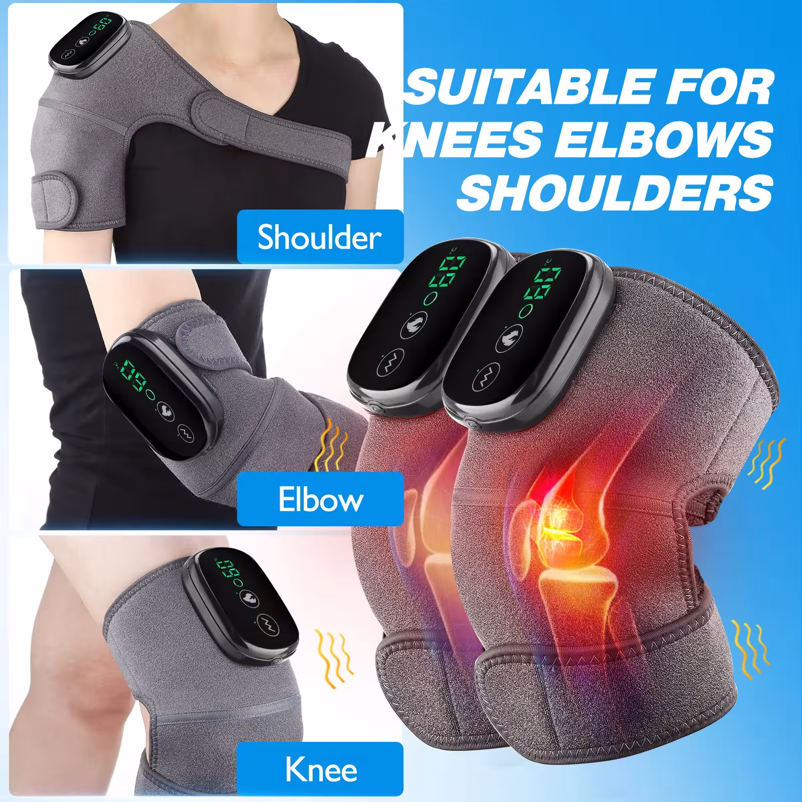 heated knee massage pad