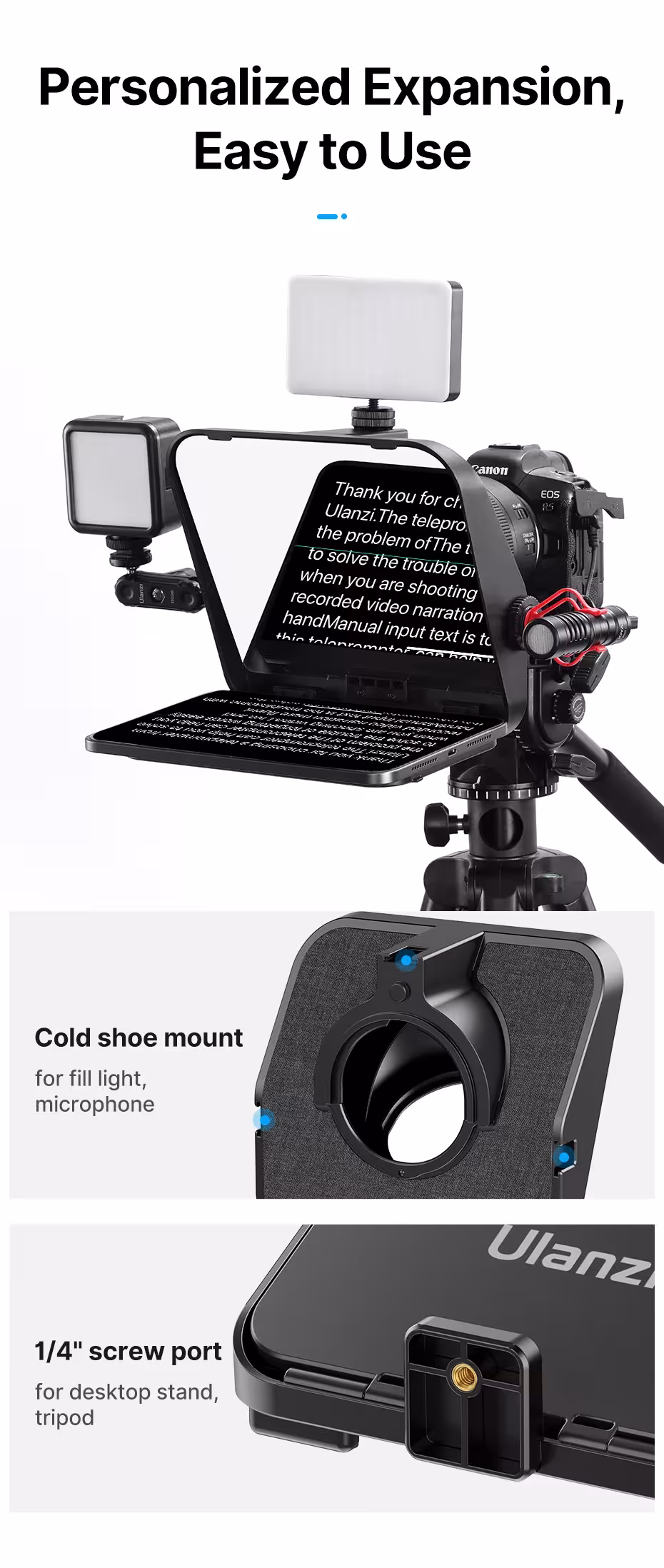 mini teleprompter portátil