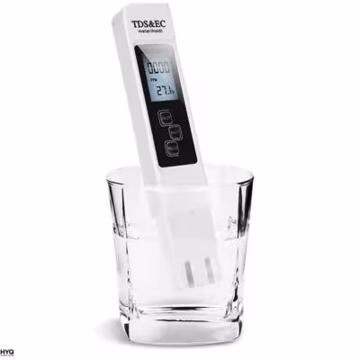 Tester di qualità dell'acqua digitale bianco TDS EC 0- 9990 PPM temperatura