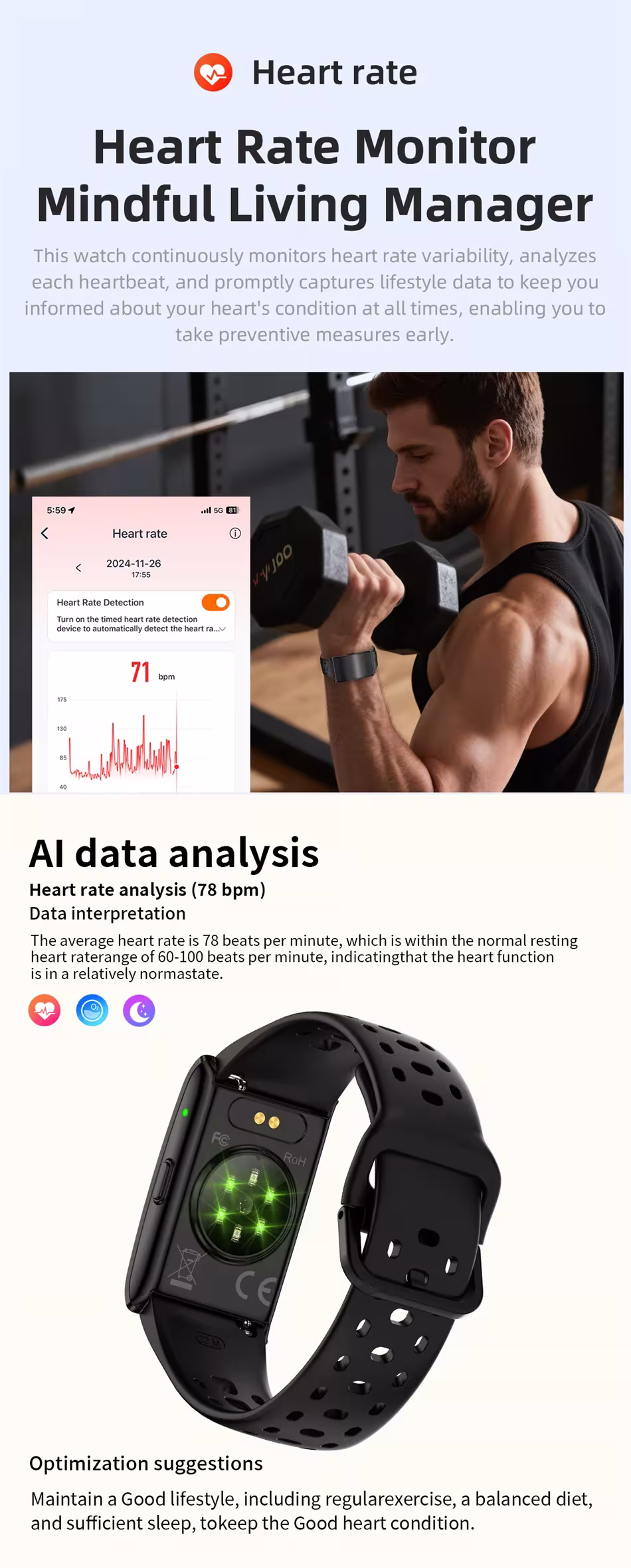 smartwatch con cardiofrequenzimetro