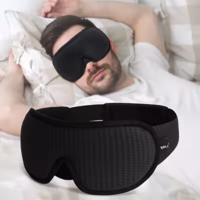 3D Miegamoji Kaukė Šviesos Blokavimo Akims Minkšta Miego Pagalba Kelionei