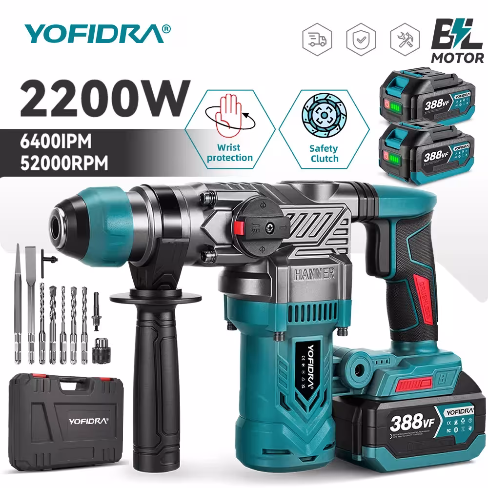 YOFIDRA 26MM Perceuse sans fil Brushless pour Makita 18V