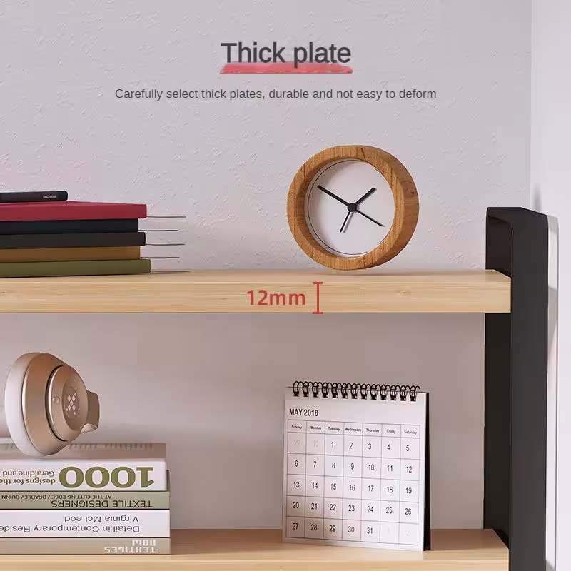 Shelf Desktop Storage Bookshelf Student Desk Shelves Racks Office Computer Desk Tiered Cabinet Home Storage Holders Organizer 5