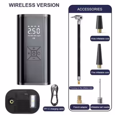 YIJU Wireless Air Pump 150psi Przenośny elektryczny kompresor do opon samochodowych