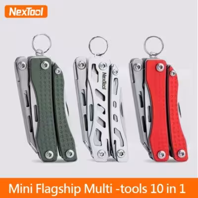 NexTool 10 in 1 mini daugiafunkcis sulankstomas EDC kišeninis įrankis su replėmis ir peiliu