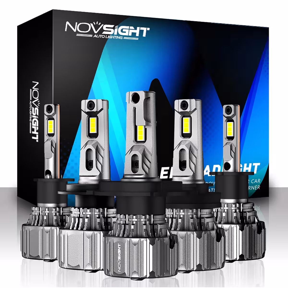 NOVSIGHT H7 LED automobilių priekiniai žibintai 70W 15000LM 6500K