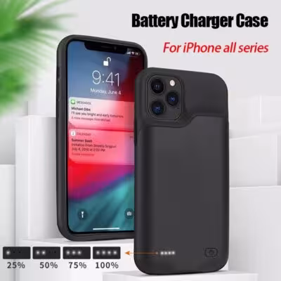 Custodia batteria 20000mAh per ricarica iPhone da 6 a 14 Pro Max