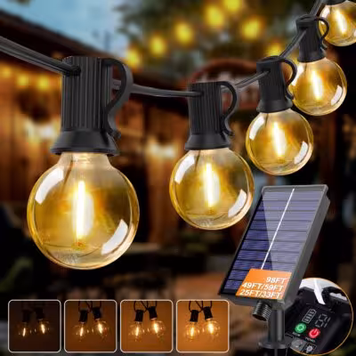 Solar G40 LED circuit de lumière 25FT décoration extérieure non clignotante