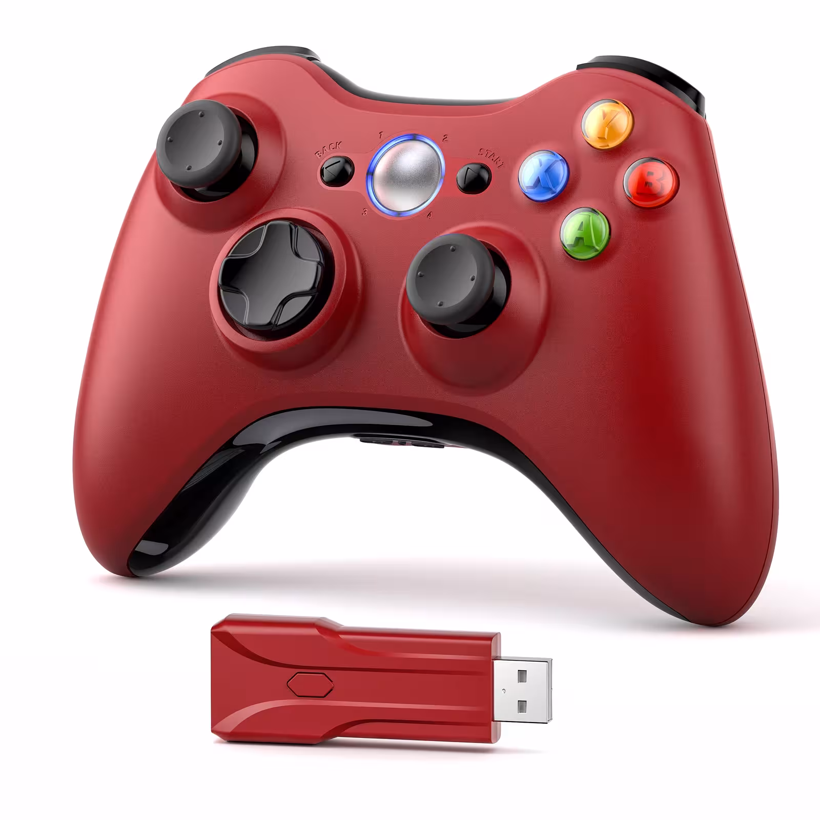 Controlador inalámbrico Xbox 360 2.4G panel de vibración dual PC