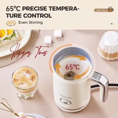 Espumador de leche eléctrico 4en1 Cafelffe para espuma caliente y fría