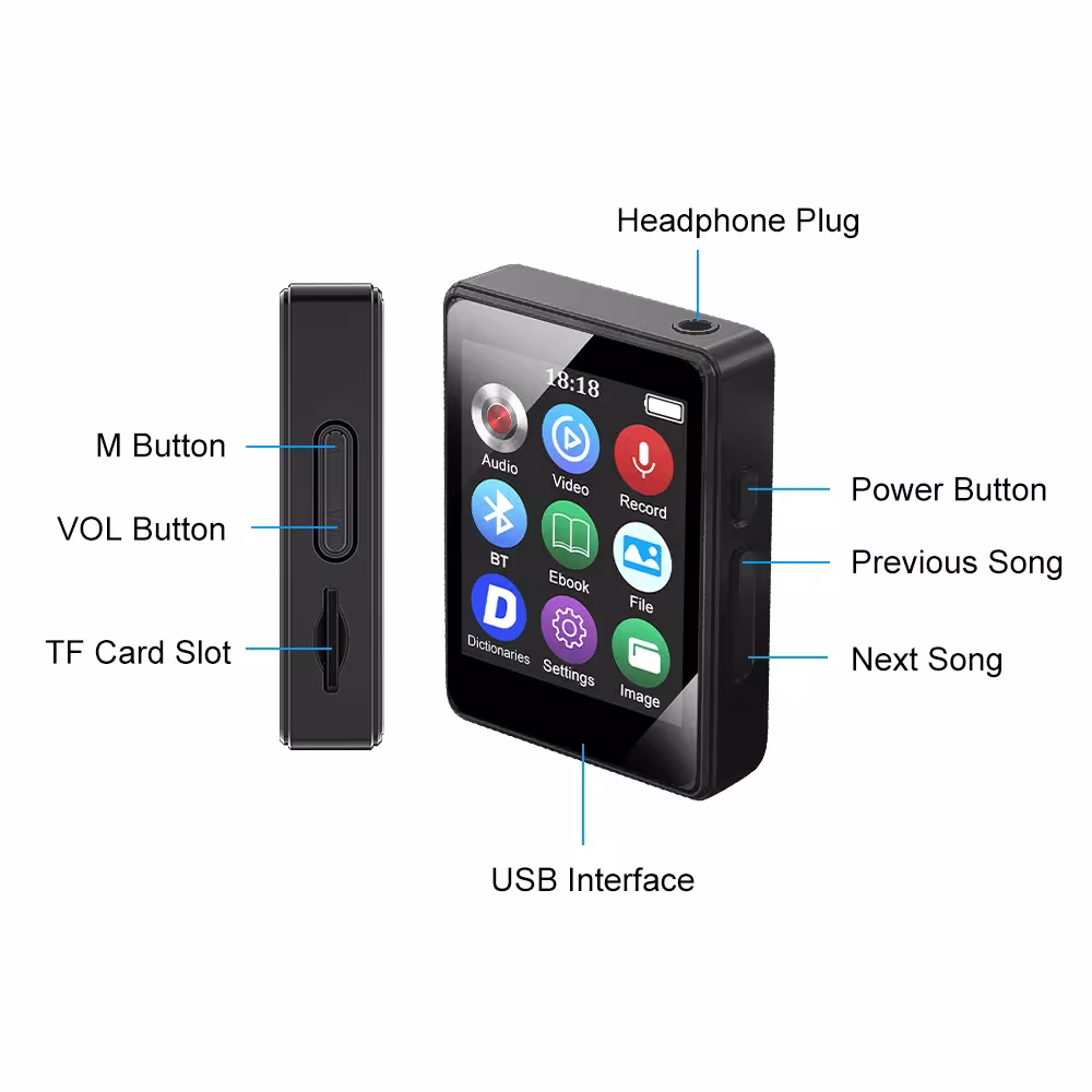 Lecteur MP3 portable Bluetooth