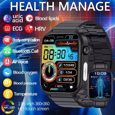 Smart Health Clock 2025 ECG Diagnostic PPG