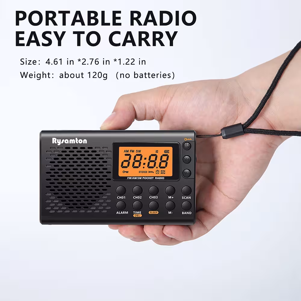 radio portátil operado por batería FM