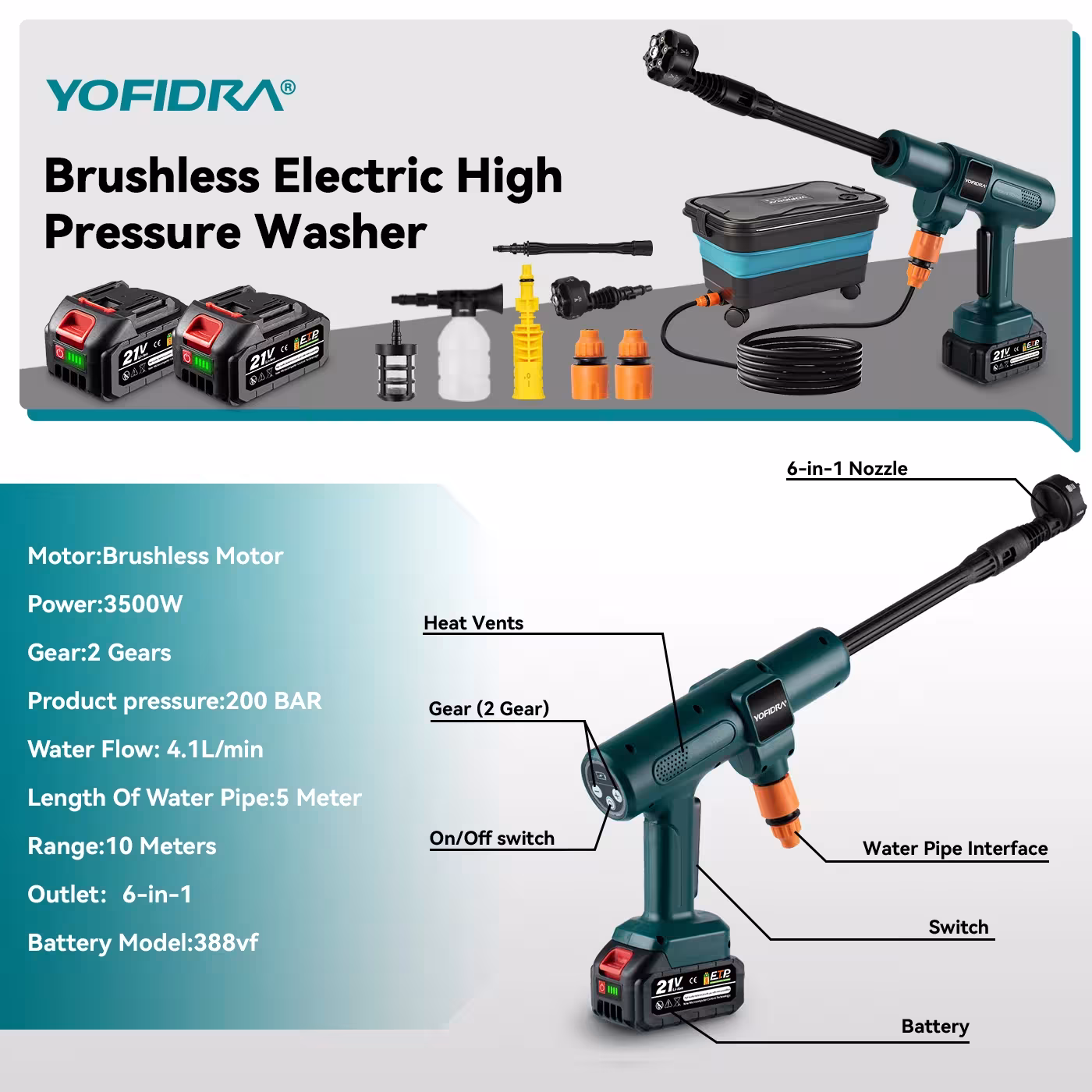 wireless high pressure washing machine