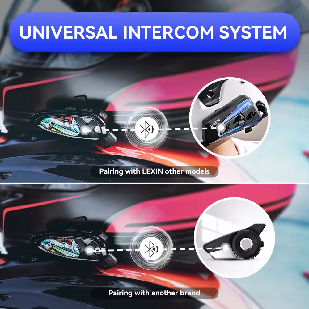 Bluetooth intercom motociklui